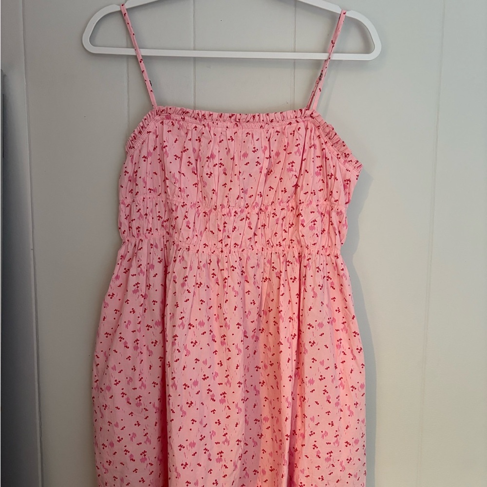 Pink Floral Women Dress